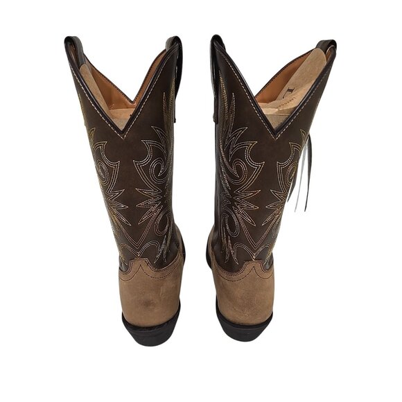 Laredo Men's 12" Paris Western Cowboy Boot 4242 Brown Size 10D - Picture 4 of 6